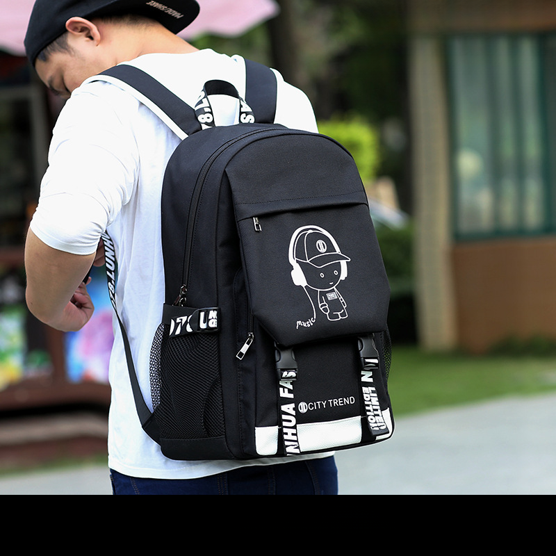 New Student Men's Casual Trend Large Backpack, Lightweight Spine Protection, Suitable For Middle School Students,_voghion.com